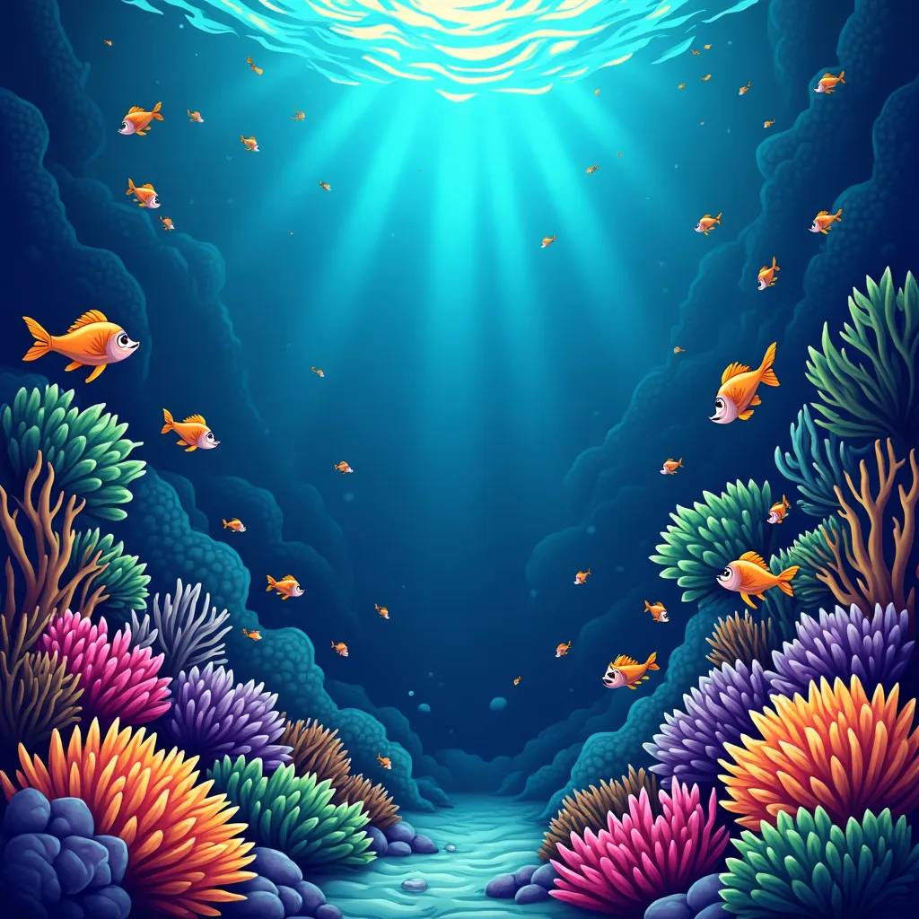 winzo fishing game showcase with neon underwater creatures