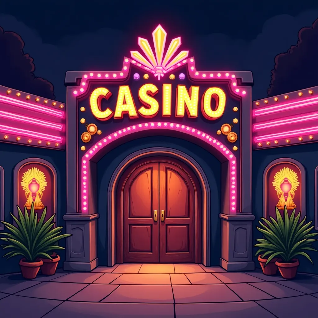 winzo sign in illustration with neon pink accents