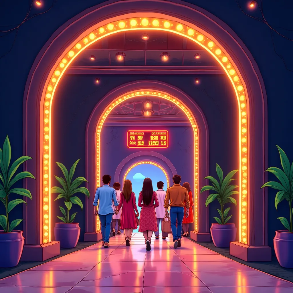 winzo hero background with neon casino theme